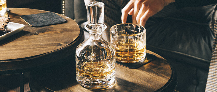 Carafe et verre à whisky