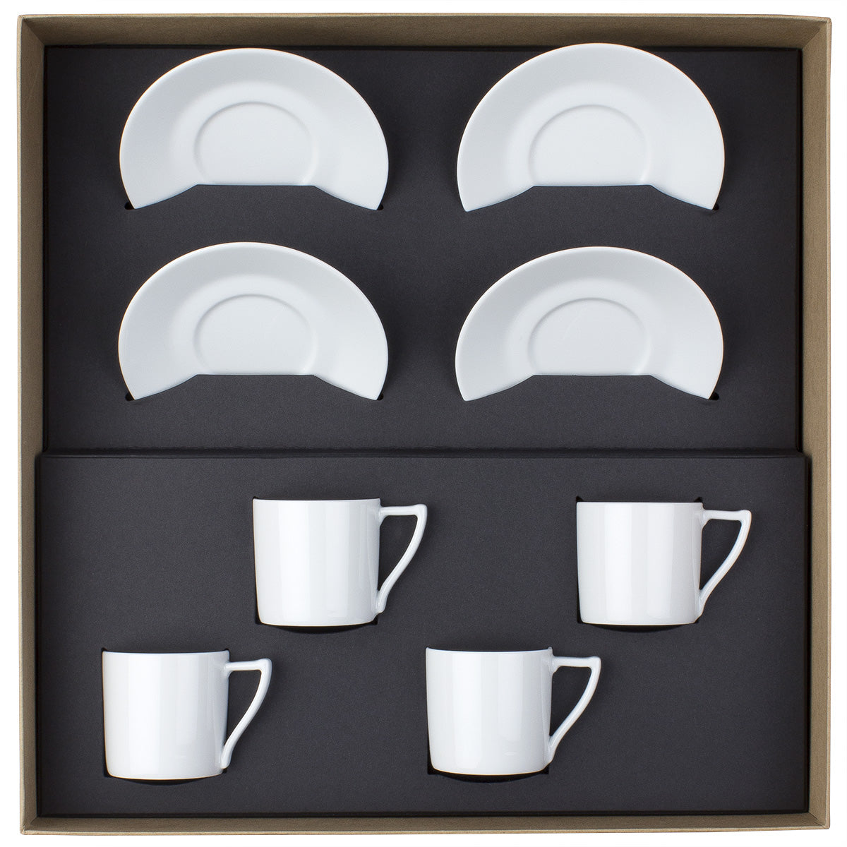 Coffret 6 tasses à café 10cl en porcelaine Shapes