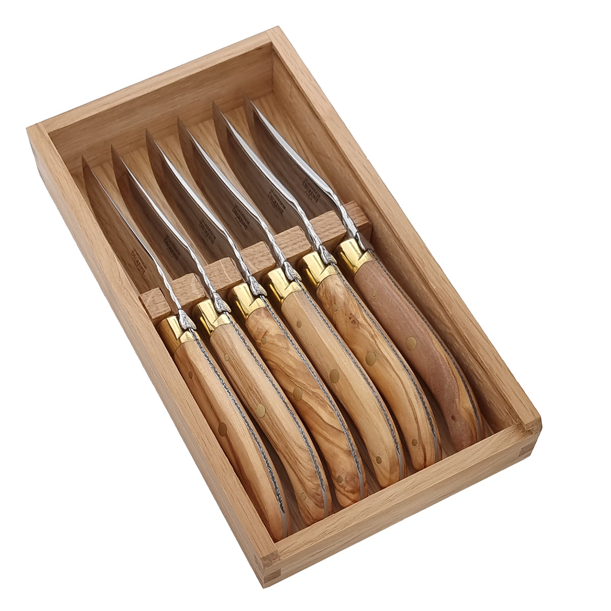 LAGUIOLE KNIVES Set of 6 steak knives olive wood – DEGRENNE