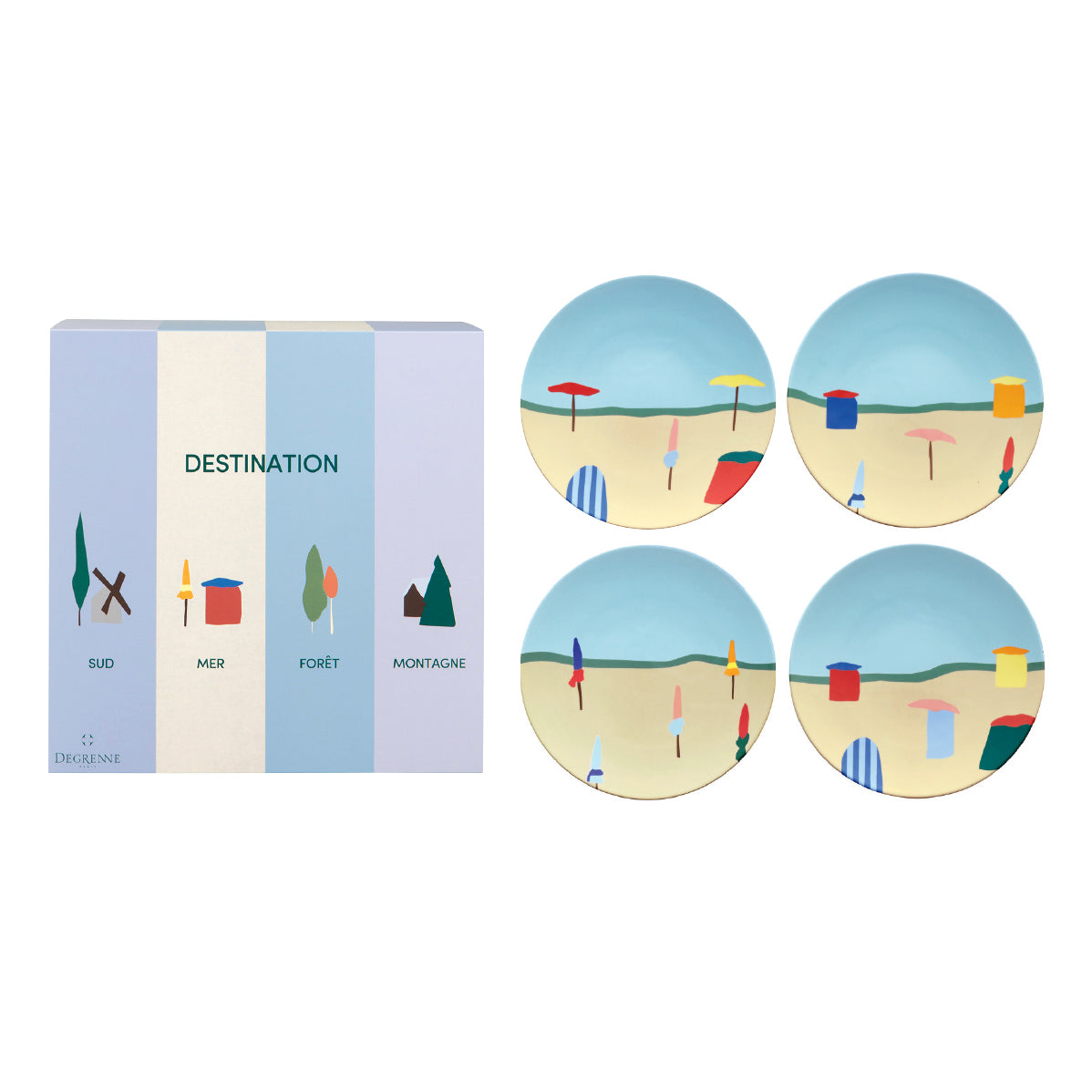 Image du produit: DESTINATION MER Set of 4 plates 23 cm