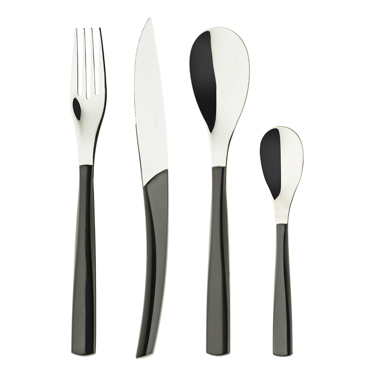 Image du produit: QUARTZ MIRROR FINISH CARBON COLOR Cutlery set for 24 place settings