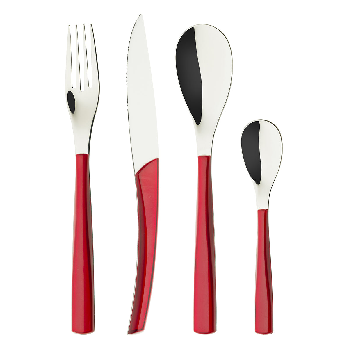 QUARTZ MIROIR ROUGE Coffret 24 couverts lame scie