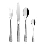 SUPERNATURE MIRROR FINISH  Cutlery set for 24 place settings solid handle serrated
