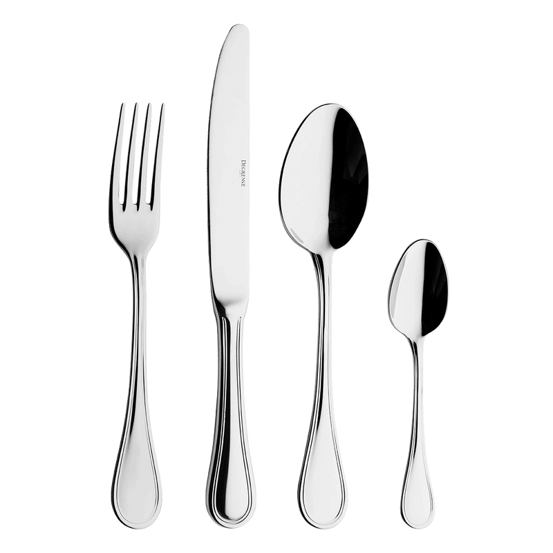 VERLAINE MIRROR FINISH Cutlery set for 24 place settings solid handle serrated
