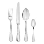 CONTOUR MIROIR Coffret 24 couverts manche orfèvre lame scie