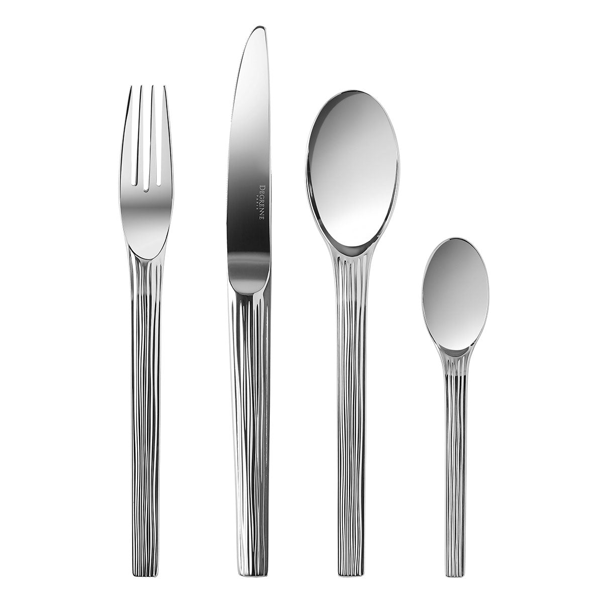 RIVAGE MIRROR FINISH Cutlery set for 24 place settings solid handle serrated