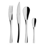 XY MIRROR FINISH Cutlery set for 24 place settings solid handle serrated