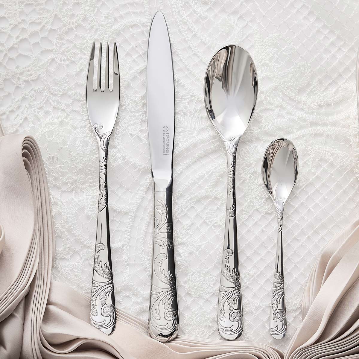 COUTURE  Cutlery set for 24 place settings hollow handle