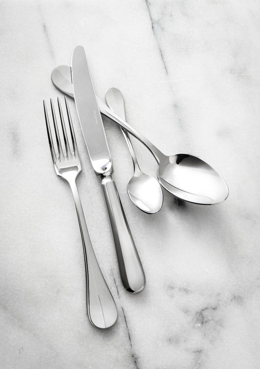 BLOIS MIRROR FINISH Cutlery set for 24 place settings solid handle serrated