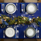 NUANCES COTON & LIN BLEU NUIT Nappe carrée 180 x 180 cm