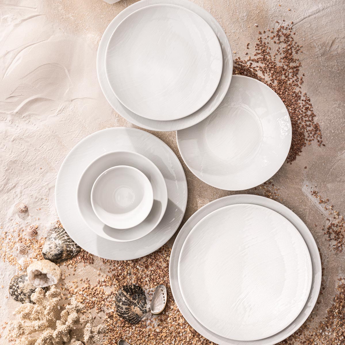 RIVAGE WHITE Round small bowl 13cm