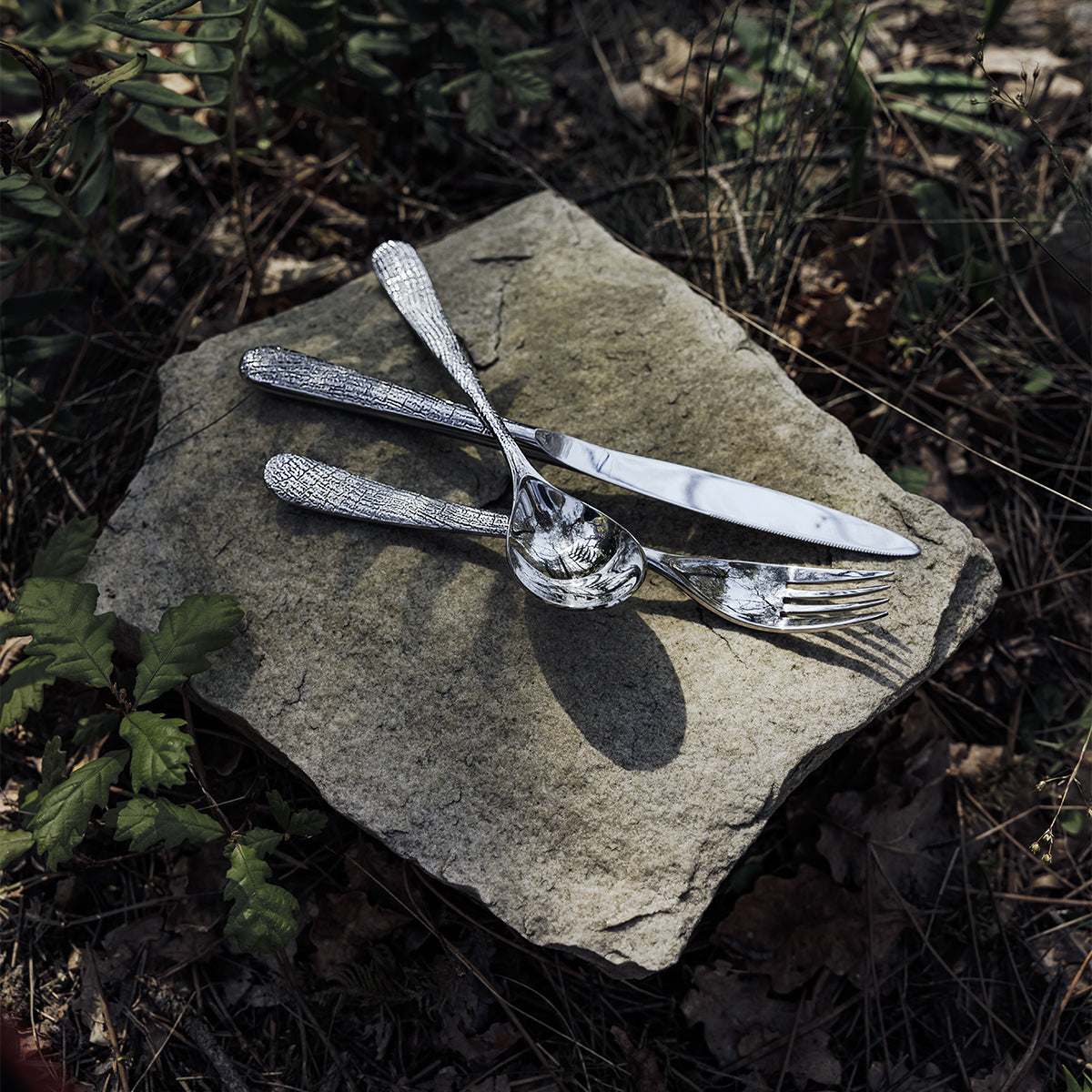 SUPERNATURE MIROIR Coffret 24 couverts monobloc lame scie