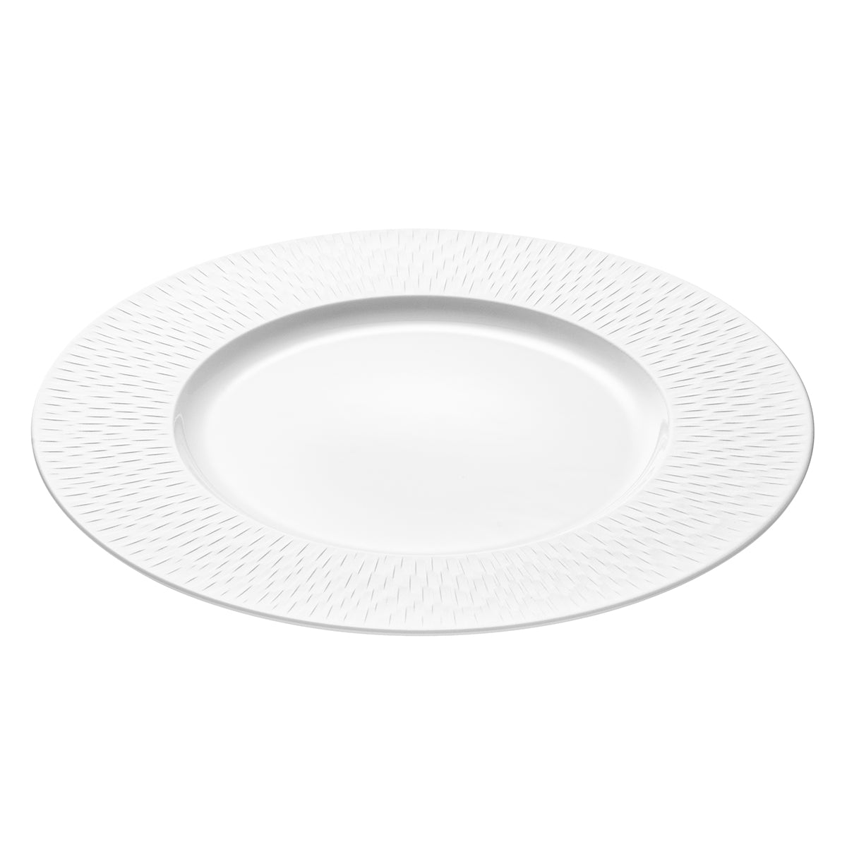 BOREAL SATIN BLANC Assiette de présentation 33 cm
