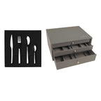 GUEST MIROIR Colis écrin 124 couverts monobloc lame scie