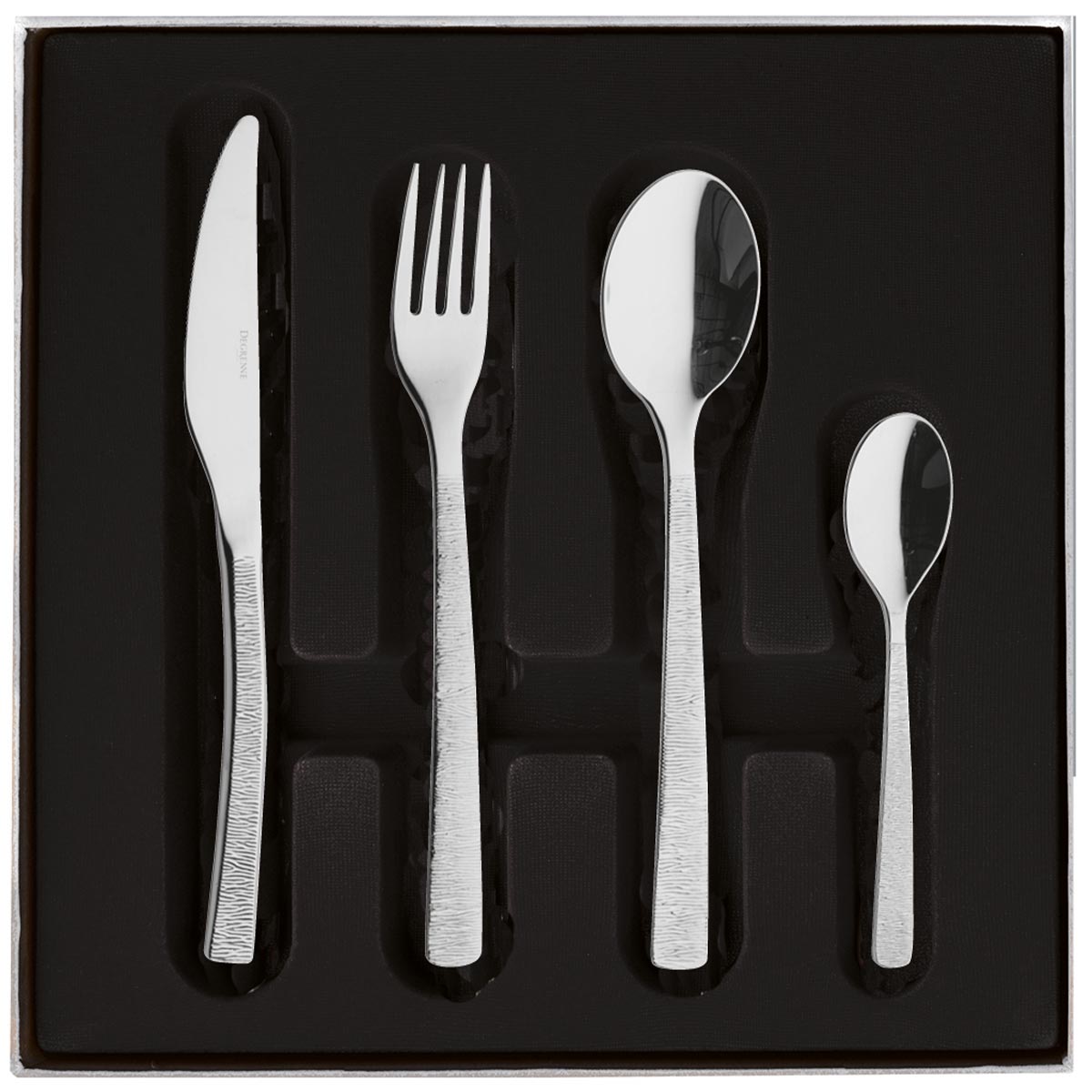 ASTREE CISELE MIRROR FINISH Box set for 50 place settings