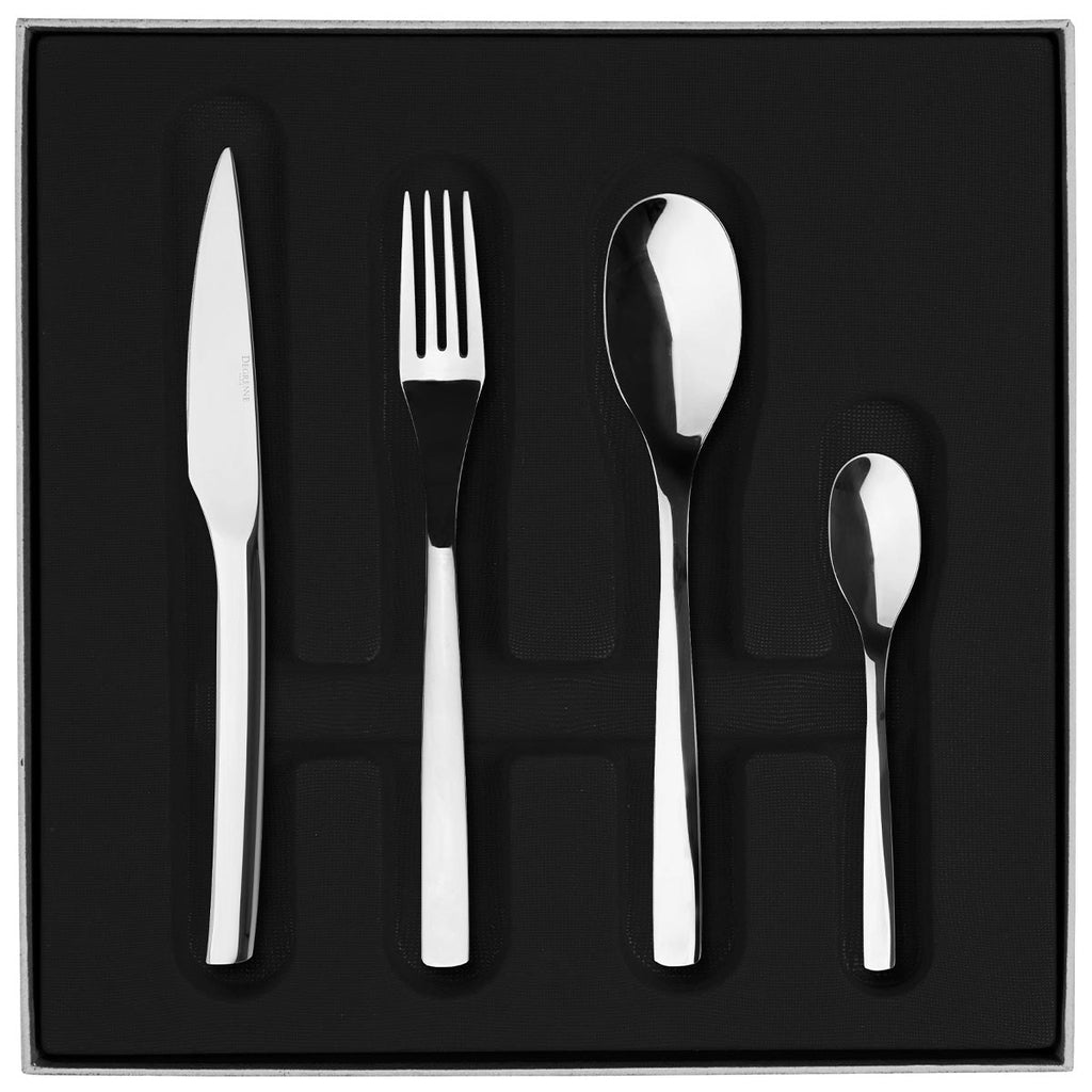 GUEST MIROIR Colis écrin 124 couverts monobloc lame scie