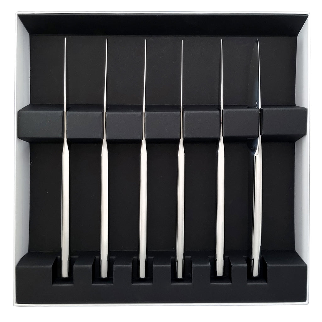 GUEST MIROIR Coffret 6 couteaux à steak monobloc lame scie