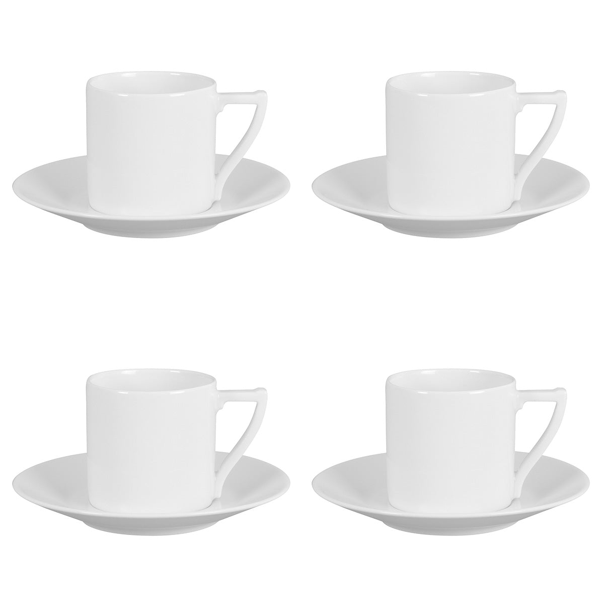 NEWPORT Set of 4 cups with coffee/espresso saucers