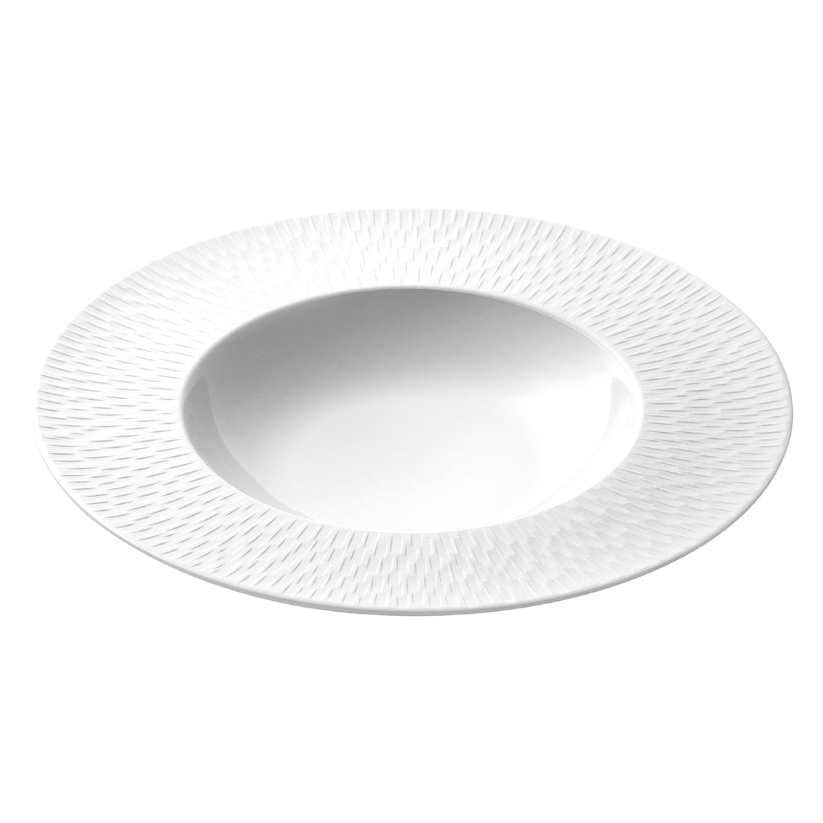 BOREAL SATIN BLANC Assiette creuse à aile 29 cm