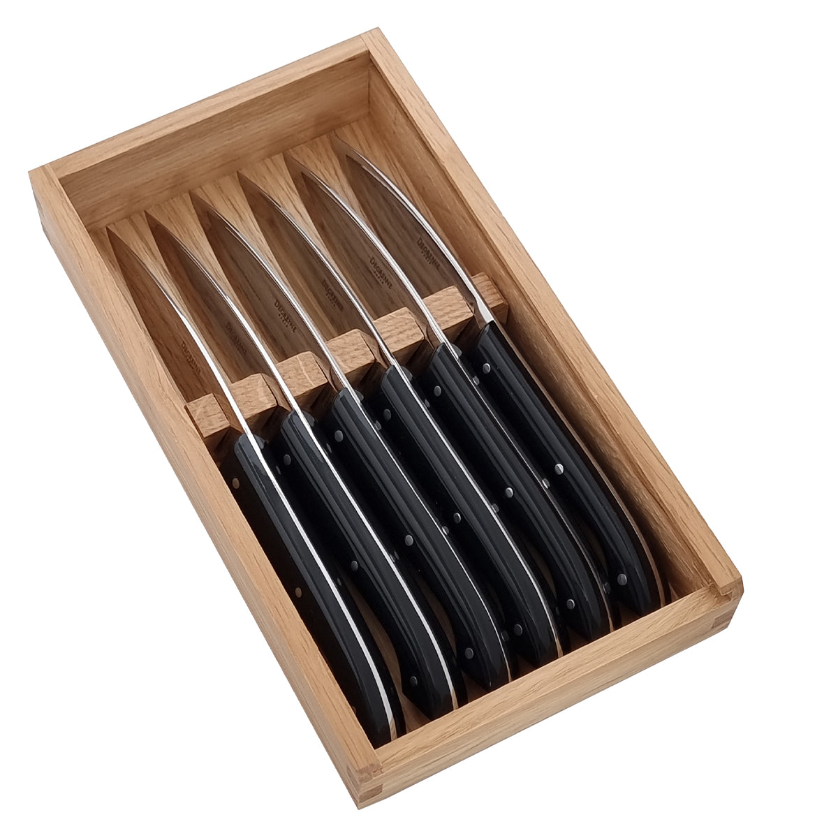 CAPUCIN KNIVES BLACK Set of 6 steak knives