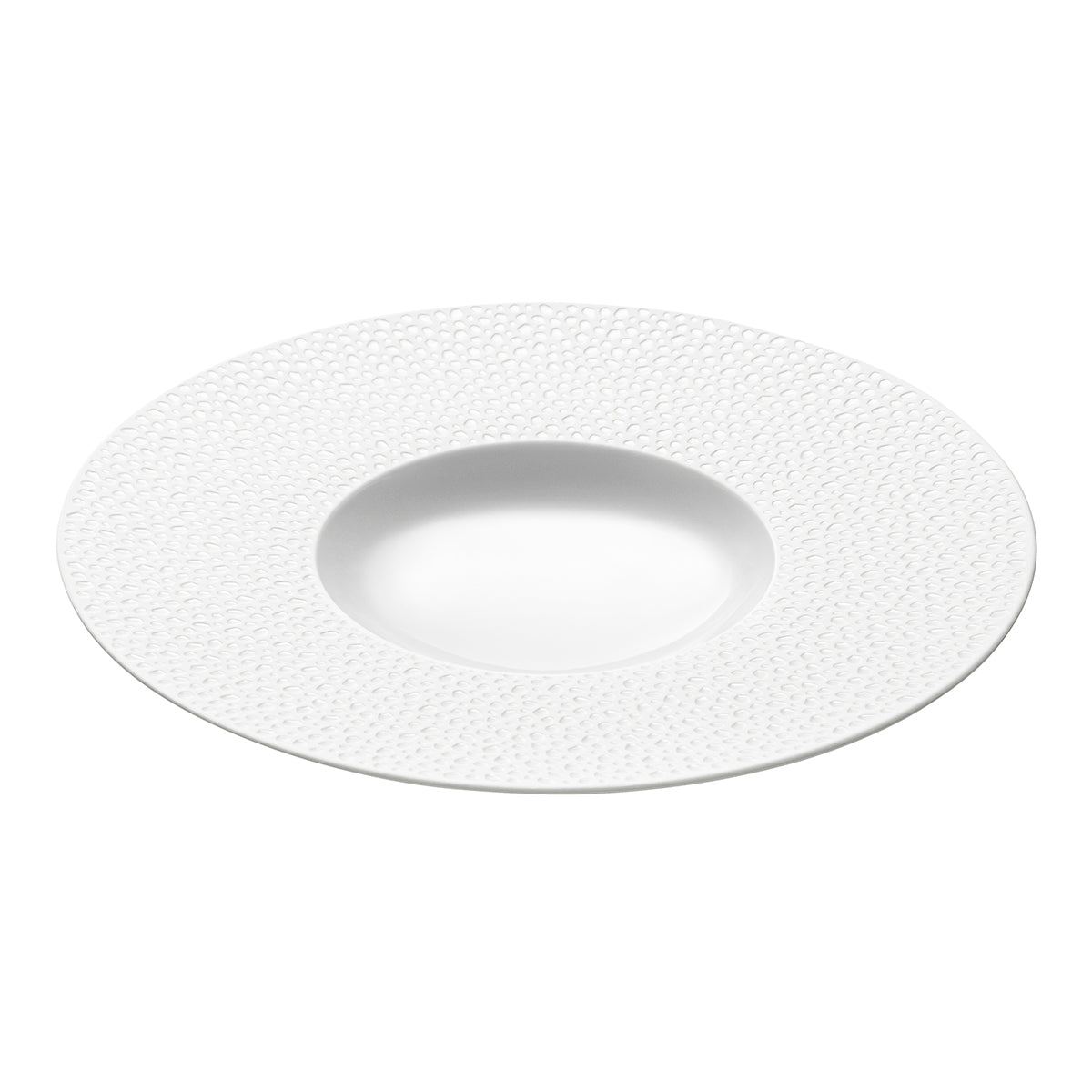 PERLES DE ROSEE BLANCHES Assiette gourmet grand bassin 30 cm