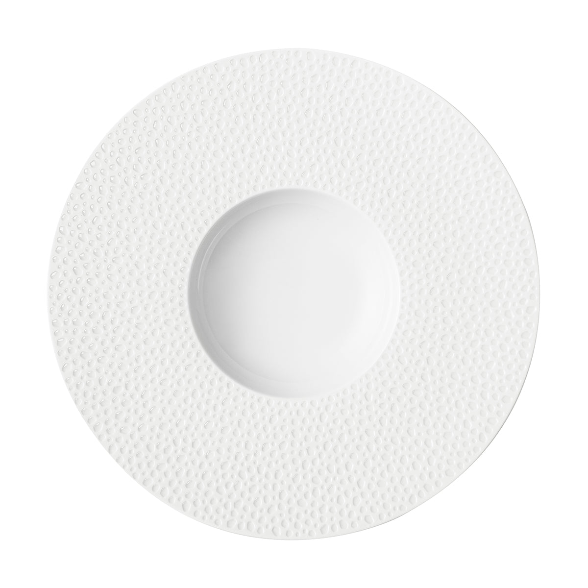 PERLES DE ROSEE BLANCHES Small bowl gourmet plate 27.9 cm