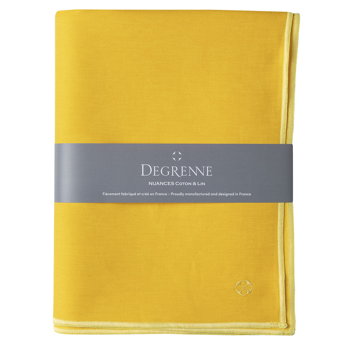 NUANCES COTON & LIN JAUNE TOURNESOL Nappe rectangulaire 180 x 250 cm