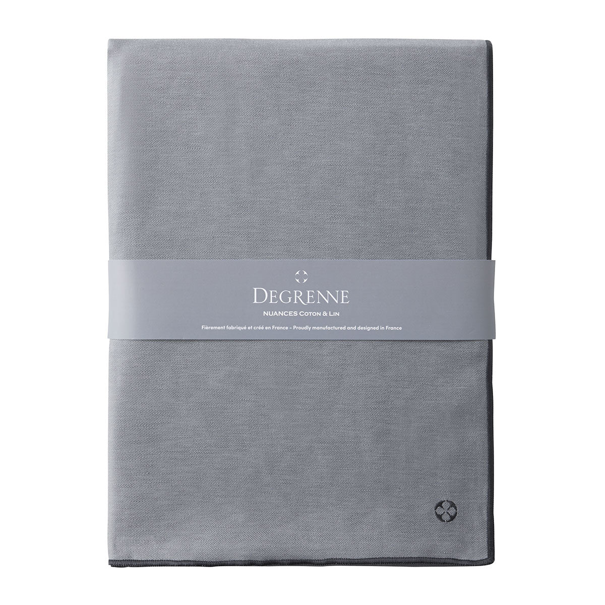 NUANCES COTON & LIN GRIS DEGRENNE Nappe rectangulaire 180 x 250 cm