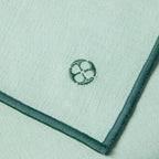 NUANCES COTON & LIN VERT MENTHE Nappe carrée 180 x 180 cm