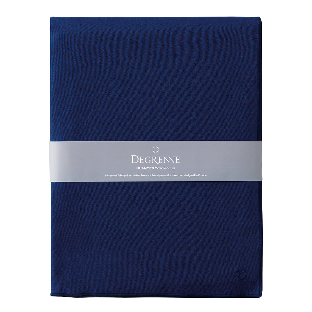 NUANCES COTON & LIN ROYAL BLUE Rectangular tablecloth 180 x 250 cm
