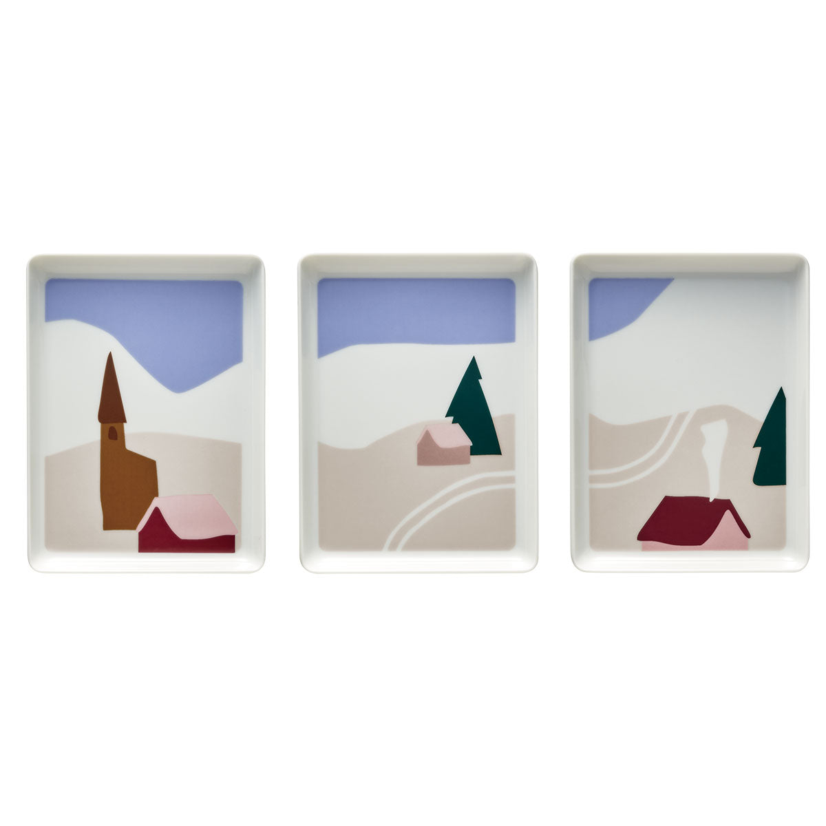 DESTINATION MONTAGNE Set of 3 mini dishes 16 x 12 cm