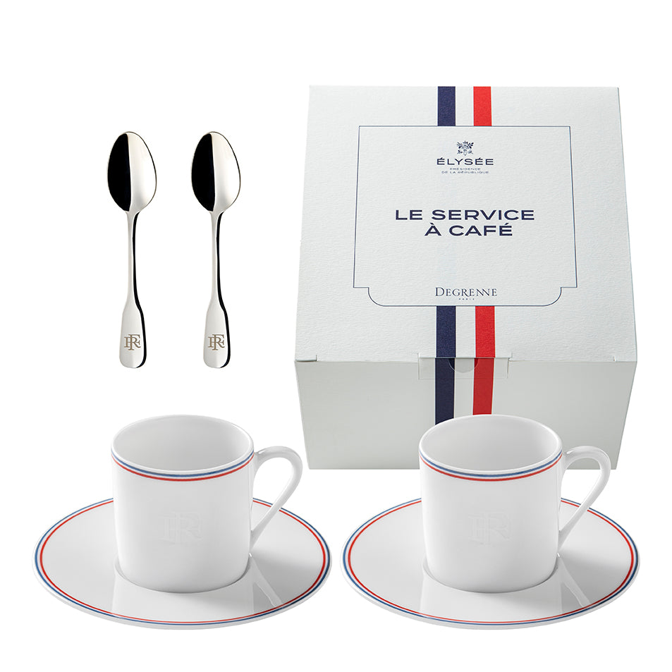 DEGRENNE ELYSEE Coffret service à café République française
