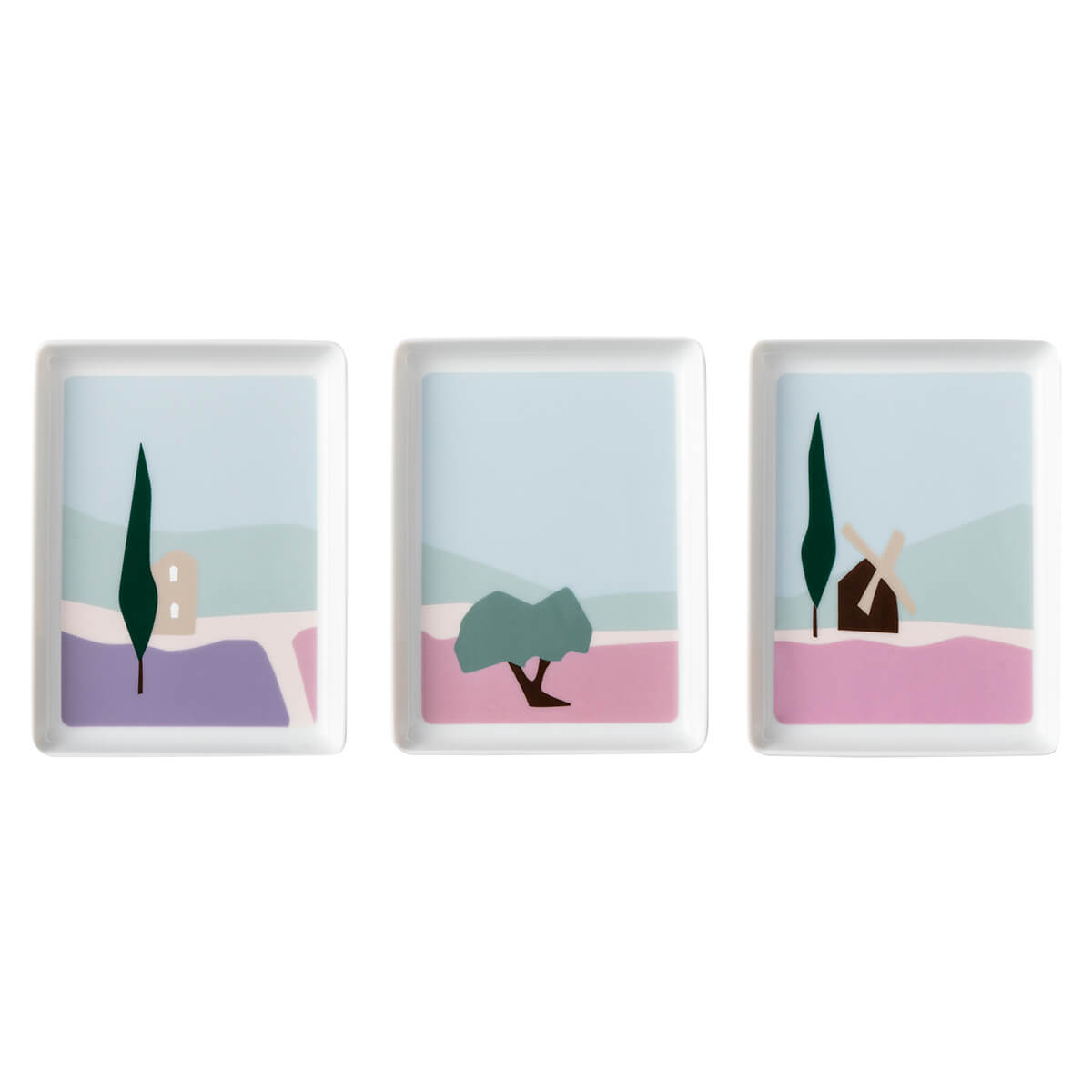 DESTINATION SUD Set of 3 mini dishes 16 x 12 cm