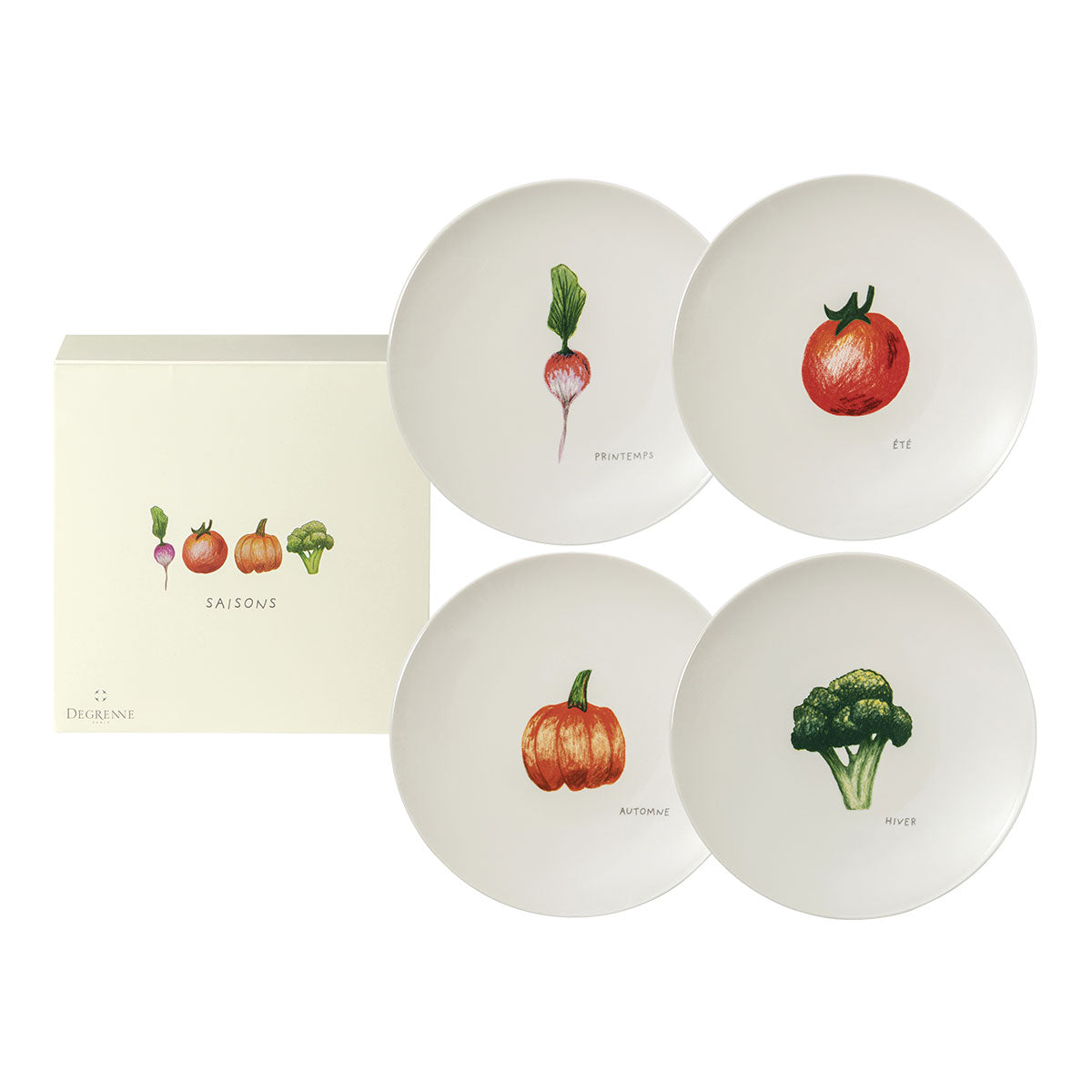 SAISONS Set of 4 plates 19 cm vegetables