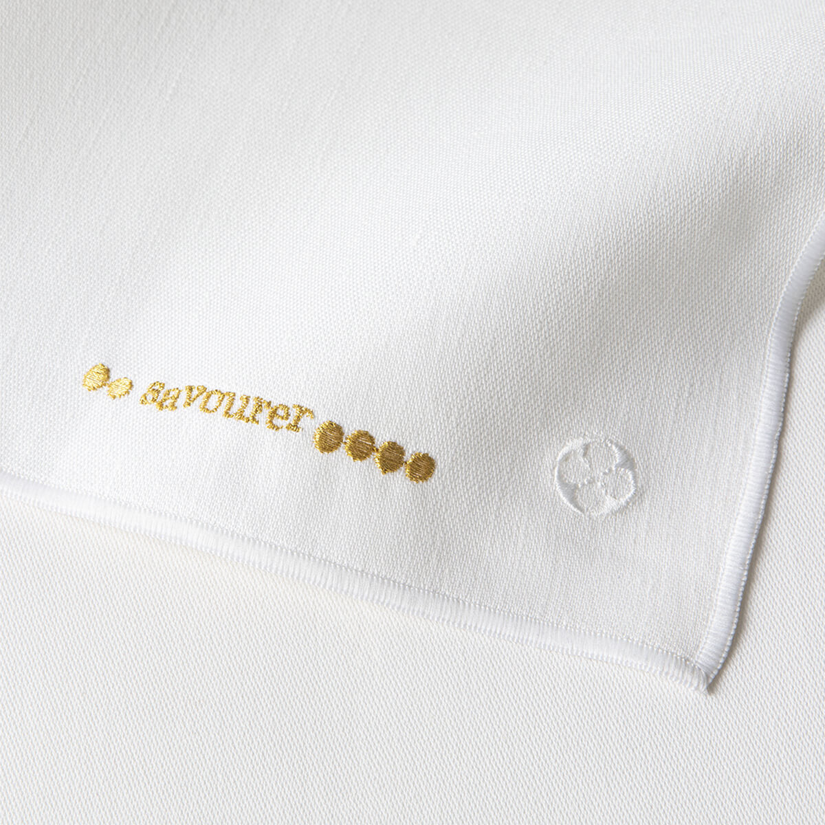 NUANCES COTON & LIN OR Lot de 4 serviettes 50 x 40 cm