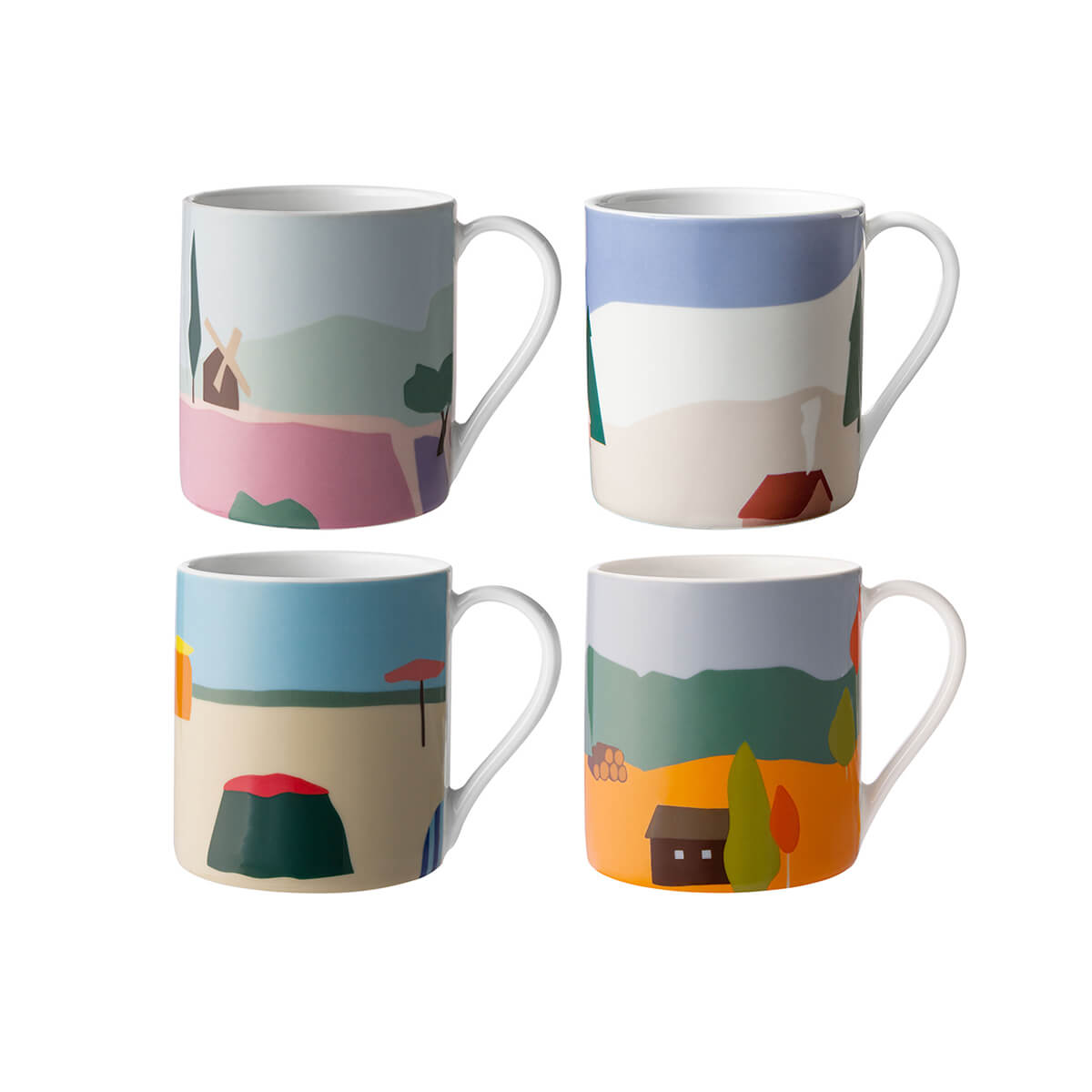 DESTINATION Set of 4 mugs 30 cl