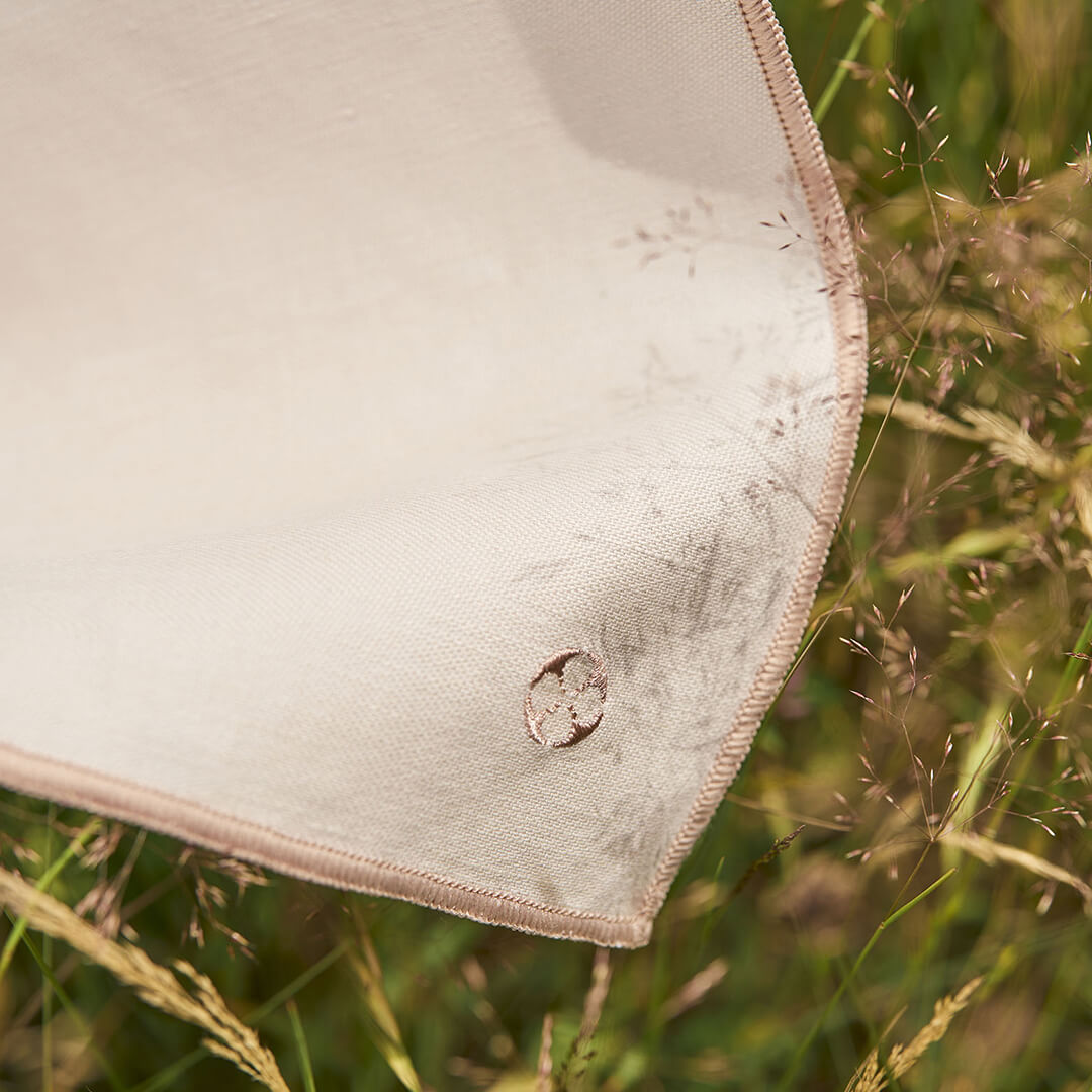 NUANCES COTON & LIN BROWN Set of 4 rectangular napkings 50 x 40 cm