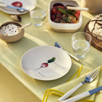 NUANCES COTON & LIN JAUNE PALE Lot de 4 serviettes 50 x 40 cm