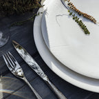 SUPERNATURE MIRROR FINISH  Cutlery set for 24 place settings solid handle serrated