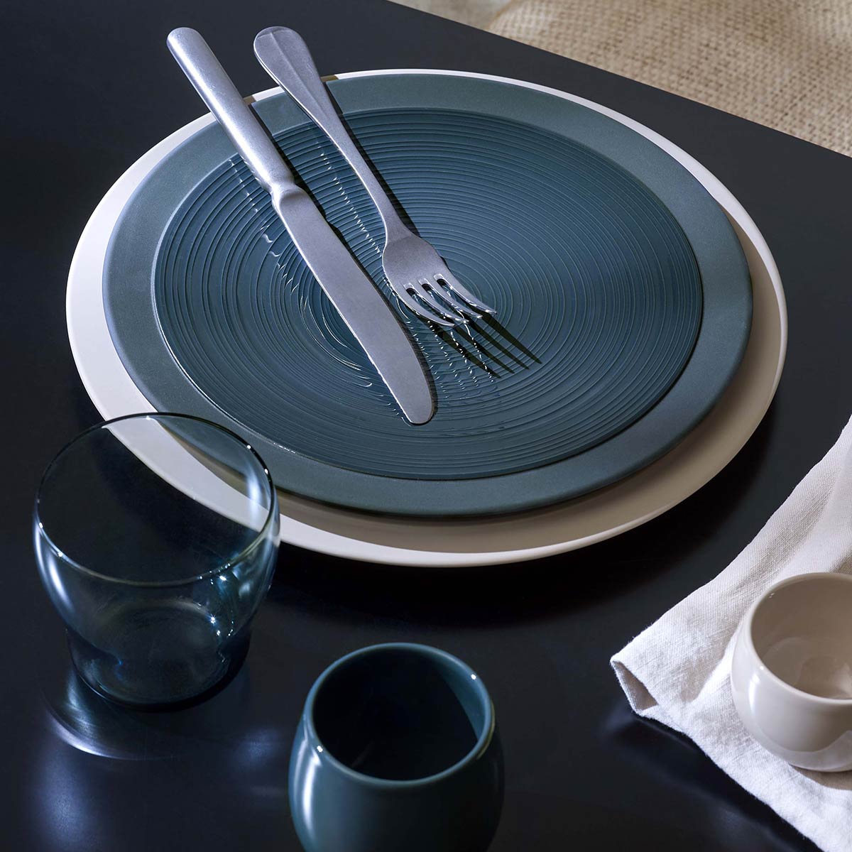 BAHIA BLUE STONE Plate 26 cm