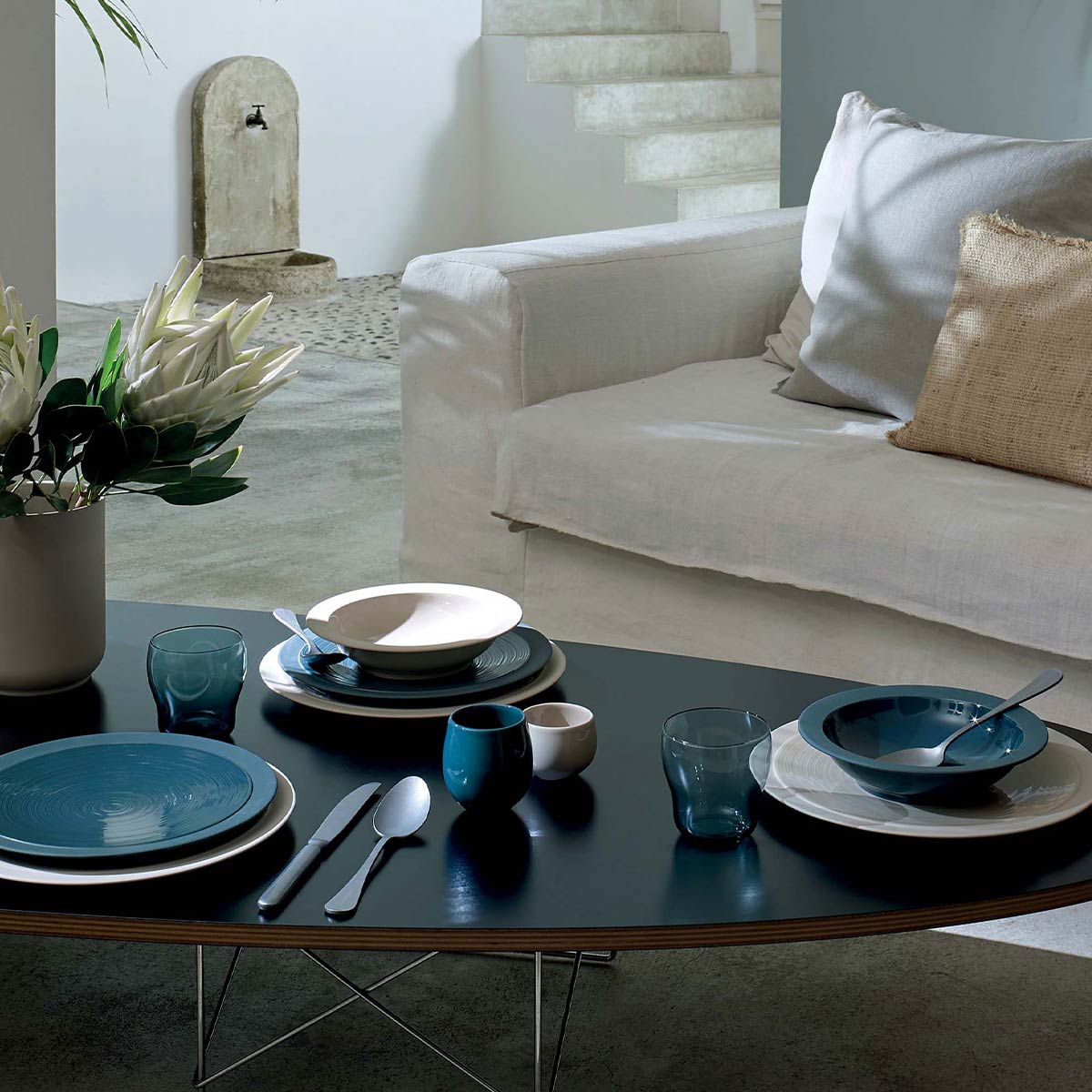 BAHIA BLUE STONE Plate 26 cm