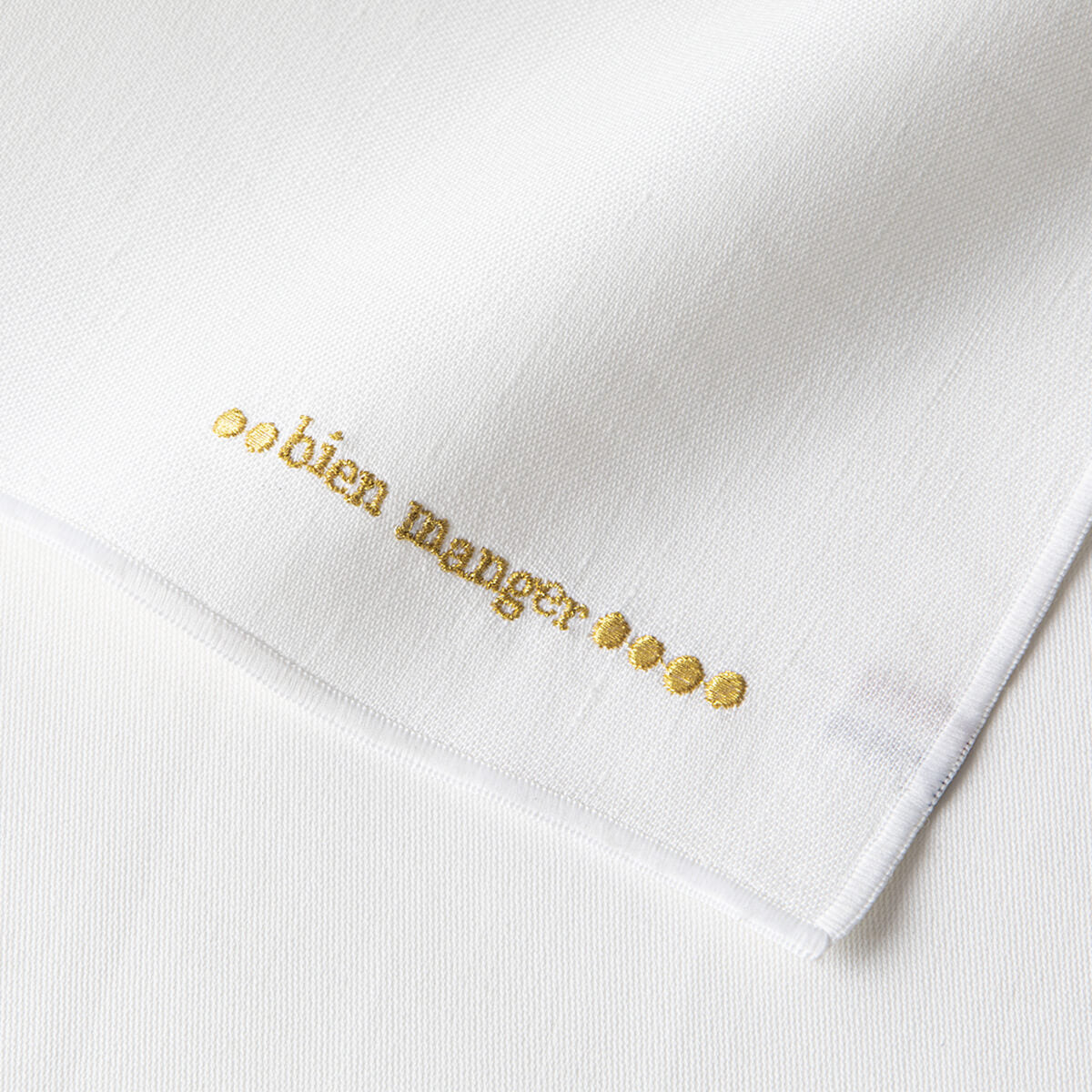 NUANCES COTON & LIN KING GOLD Set of 4 rectangular napkings 50 x 40 cm