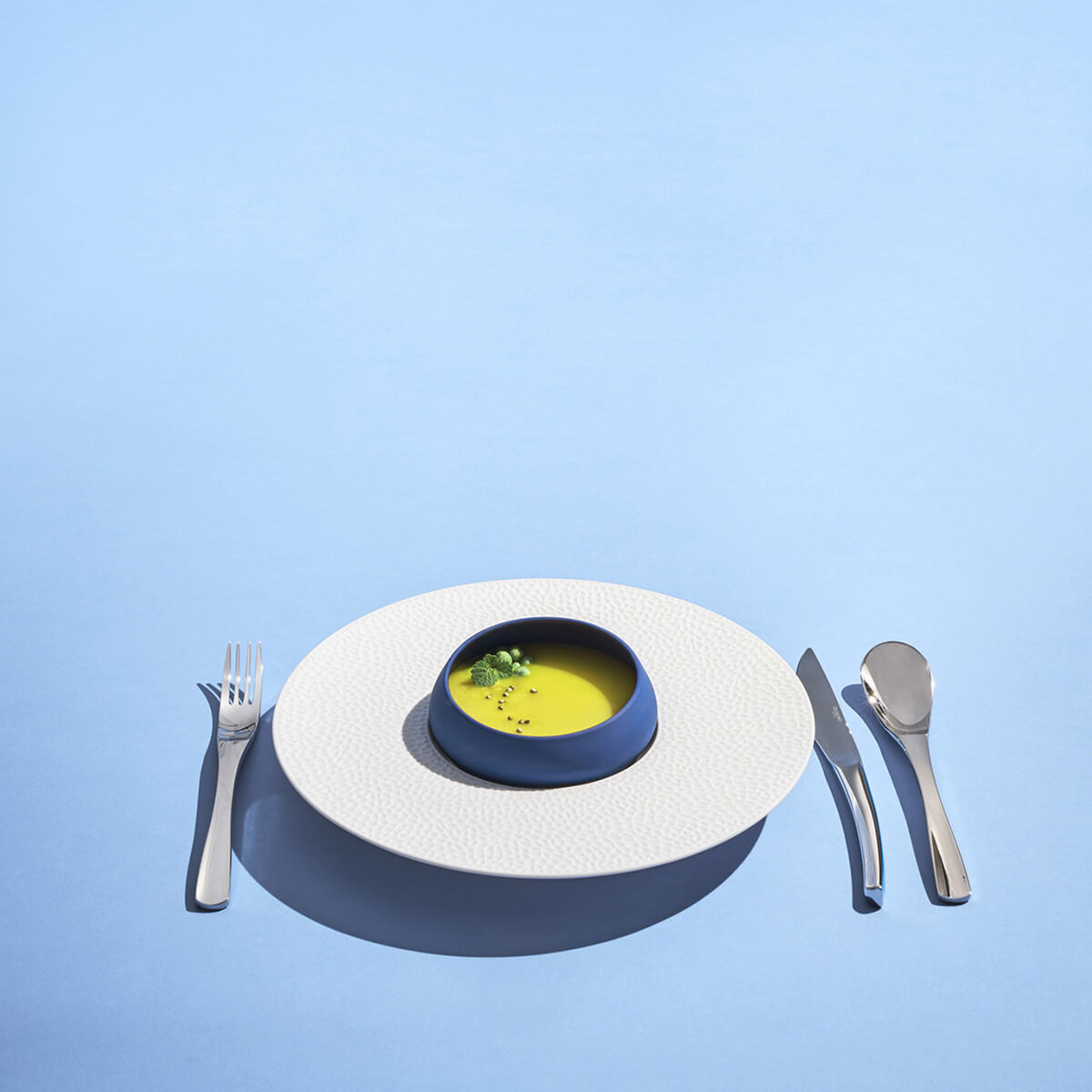 GOURMET BLUE Bevelled casserole 30 cl