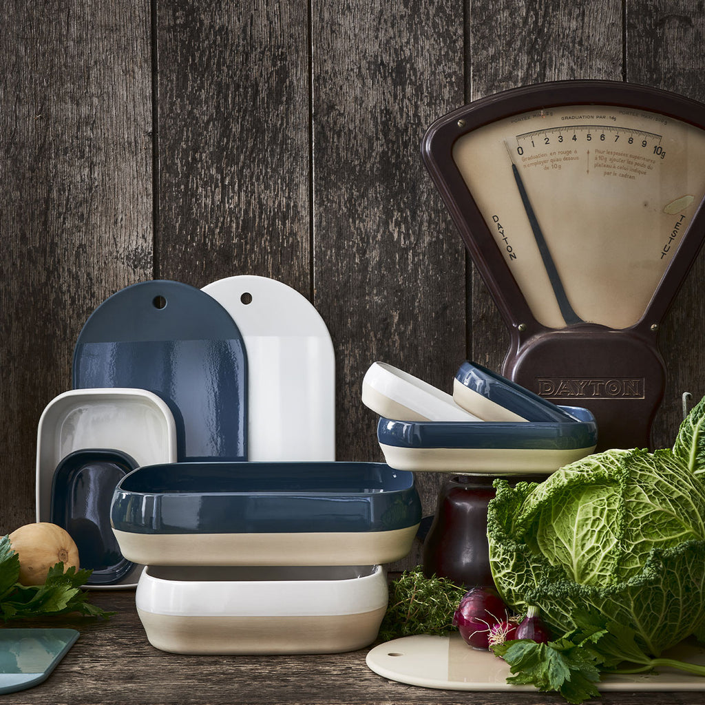 BAHIA BLEU DE ROCHE Planche en grès 35 x 21 cm