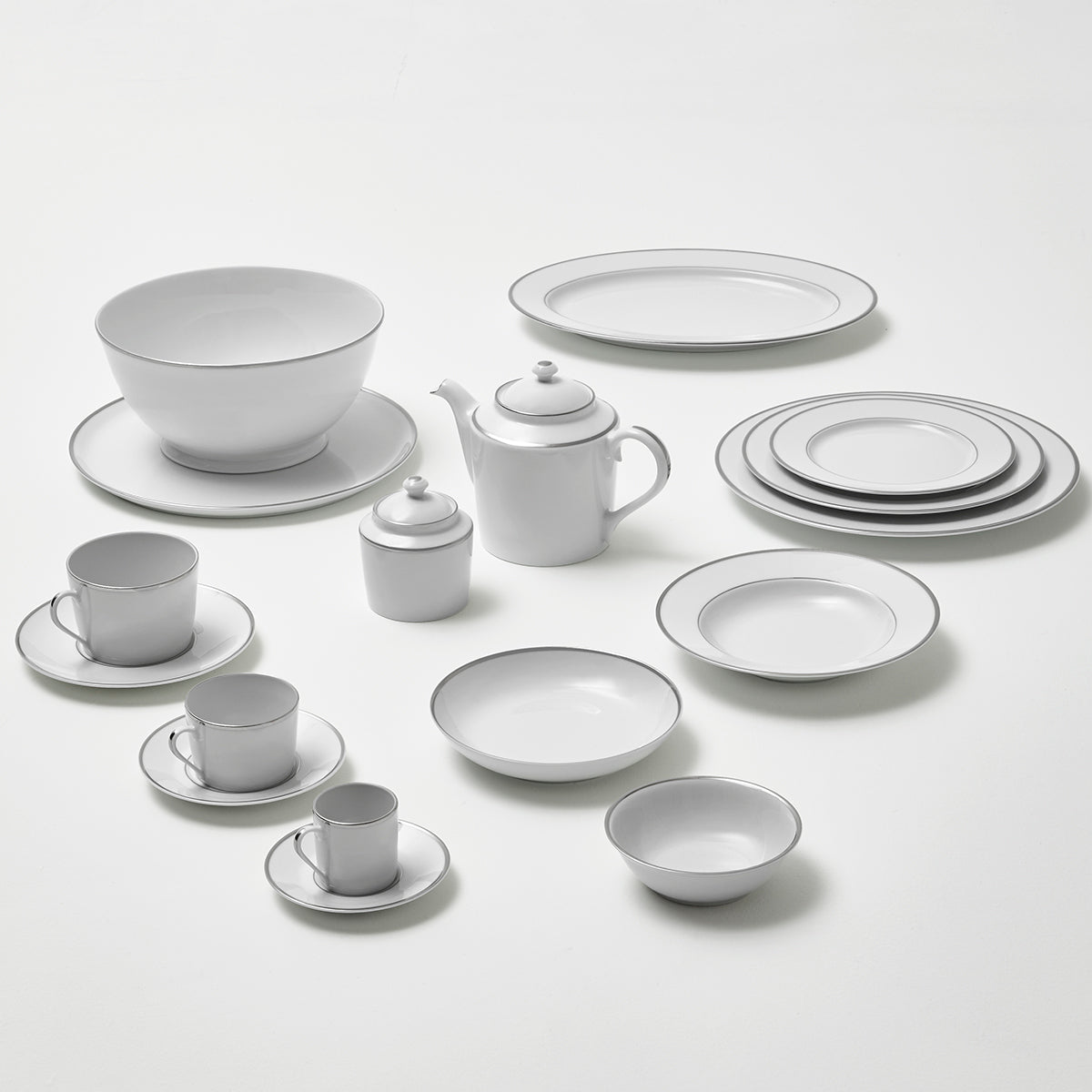 GALON PLATINE Soucoupe à thé/café 15 cm