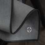 NUANCES COTON & LIN GRIS DEGRENNE Lot de 4 serviettes 50 x 40 cm