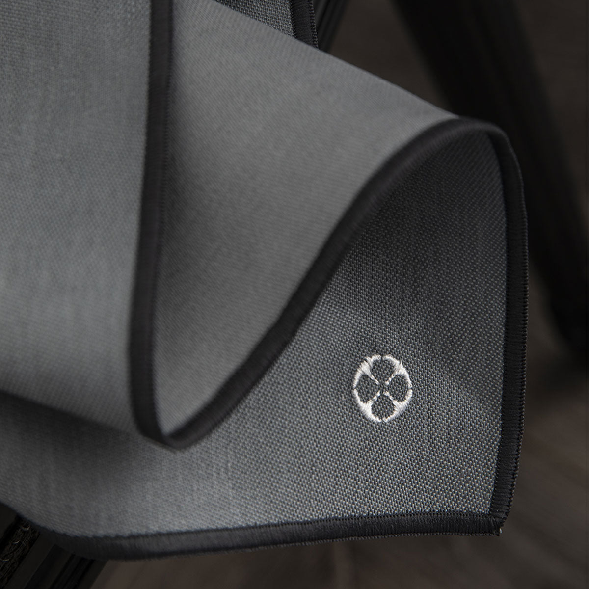 NUANCES COTON & LIN DEGRENNE GREY Set of 4 rectangular napkings 50 x 40 cm