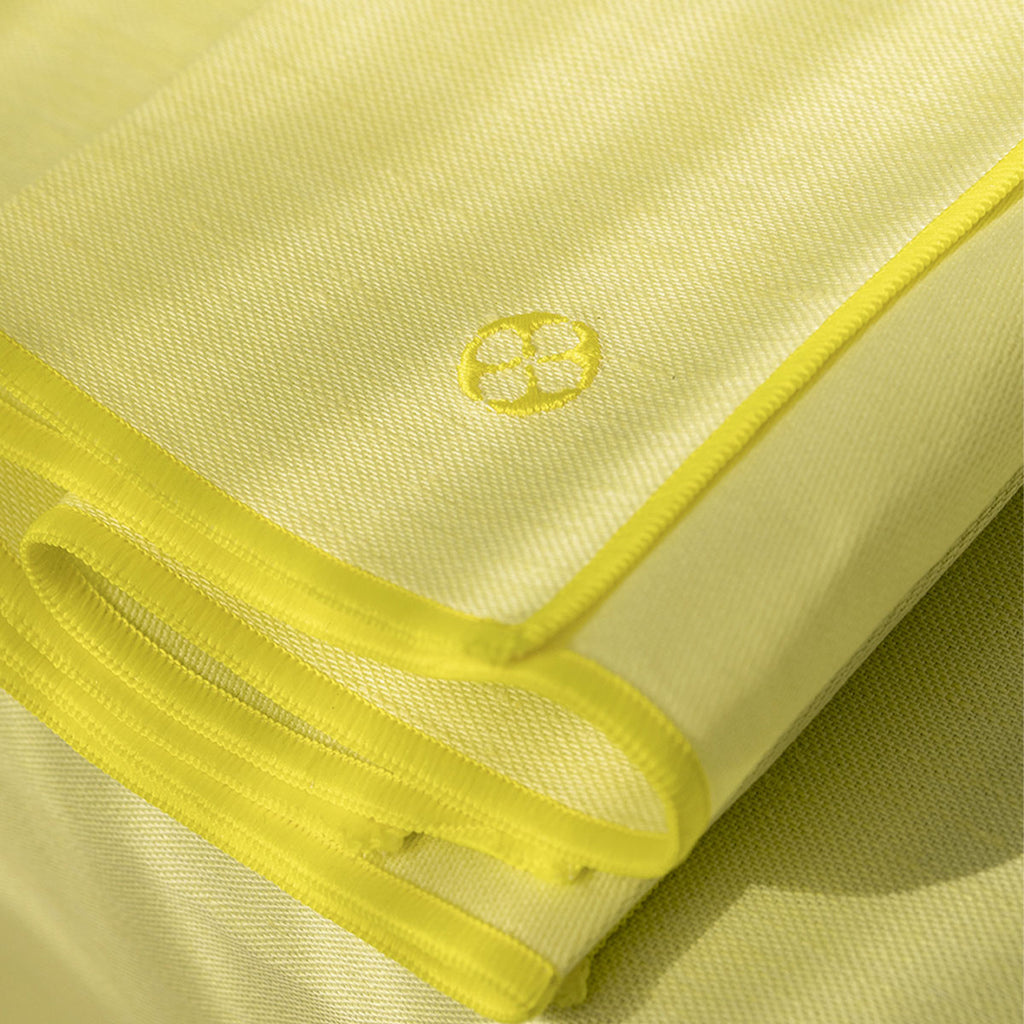 NUANCES COTON & LIN JAUNE PALE Lot de 4 serviettes 50 x 40 cm