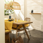 NUANCES COTON & LIN JAUNE TOURNESOL Nappe carrée 180 x 180 cm