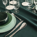 NUANCES COTON & LIN VERT EMERAUDE Nappe rectangulaire 180 x 250 cm